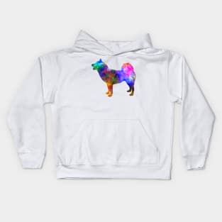 Greenland Dog in watercolor Kids Hoodie